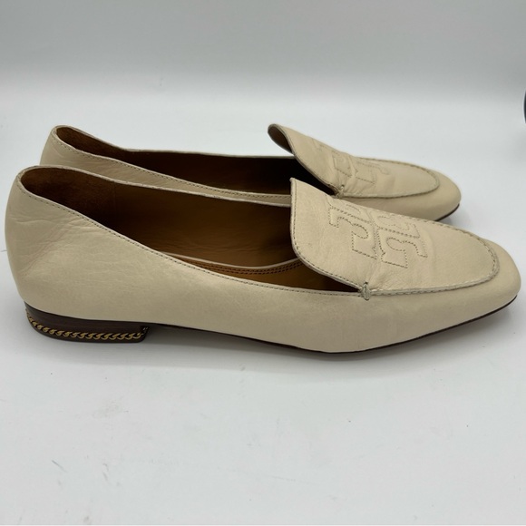 Tory Burch Cream Leather Loafers - Picture 4 of 10